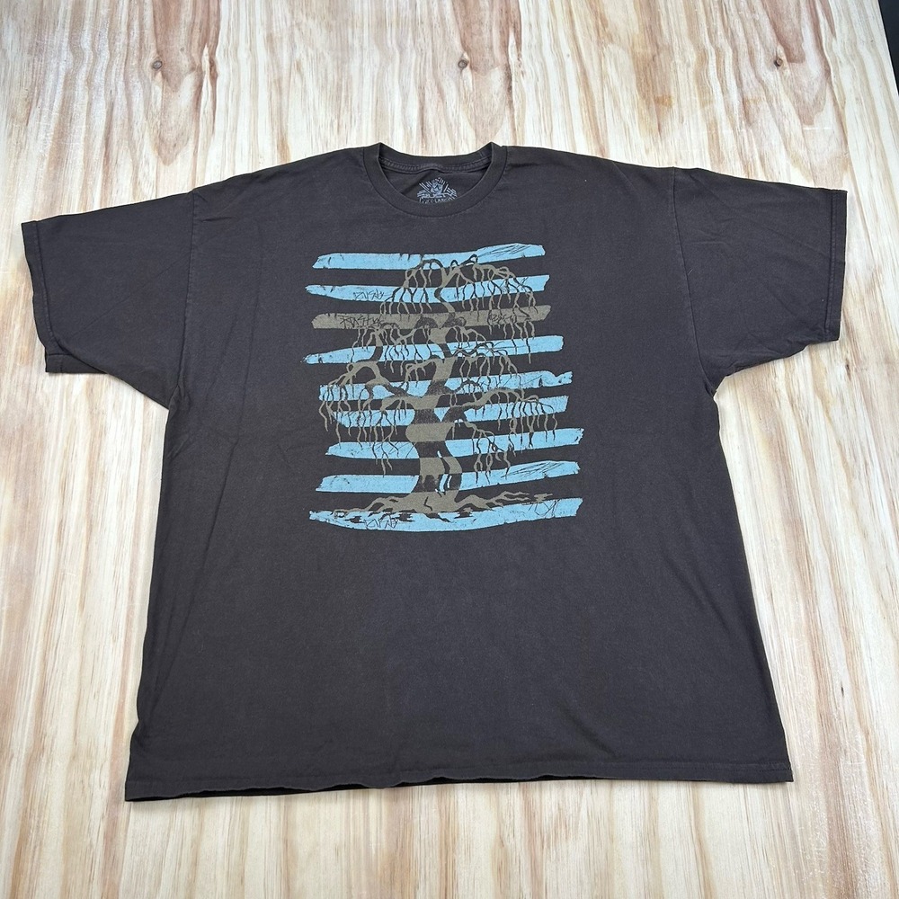 Rusty Surf Skate Brown Logo Graphic T-Shirt Black Men's 2XL Short Sleeve